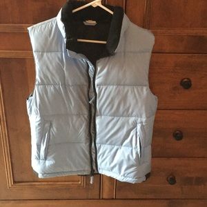 Puffy vest with carrying pouch